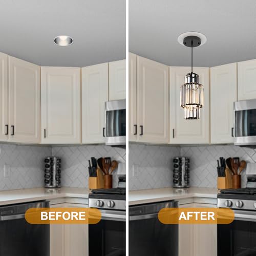 Recessed to Pendant Light Converter Kit 5 and 6 inch Can Light Conversion, Includes E26