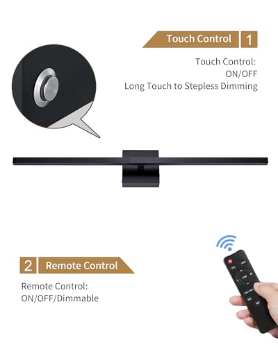 lack Battery Operated Wall Sconce with Remote Control 8000mAh