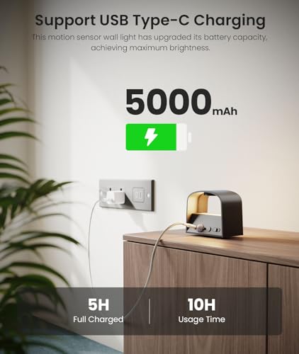 otion Sensor Wall Light with Remote Control 3 Colors Wireless Wall Lamp LED Indoor Up and