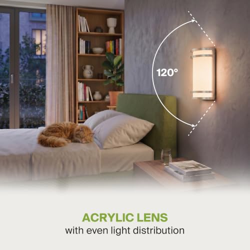 ndoor LED Wall Sconce Lights, Brushed Nickel 3000/4000/5000K ETL