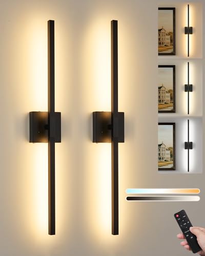 lack Battery Operated Wall Sconce with Remote Control 8000mAh