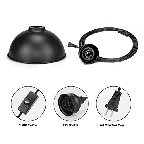 Plug in Pendant Light, 15FT Hanging Lights with Plug in Cord