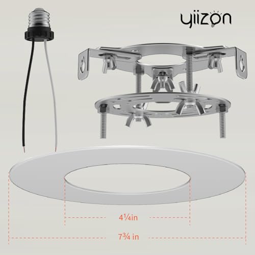 Recessed to Pendant Light Converter Kit 5 and 6 inch Can Light Conversion, Includes E26