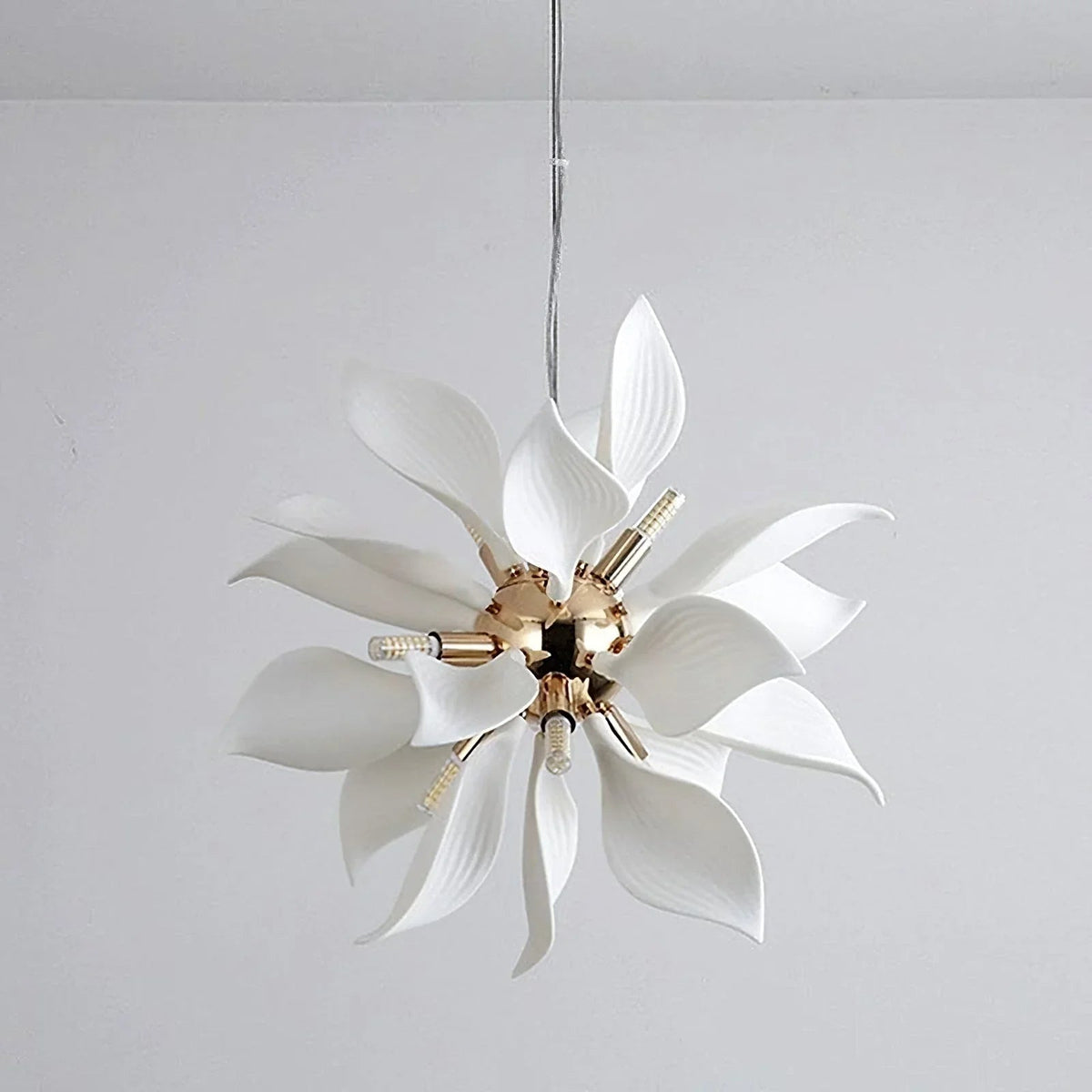 Ceramic Petals Blooming Iron Chandelier – Iron detail 24