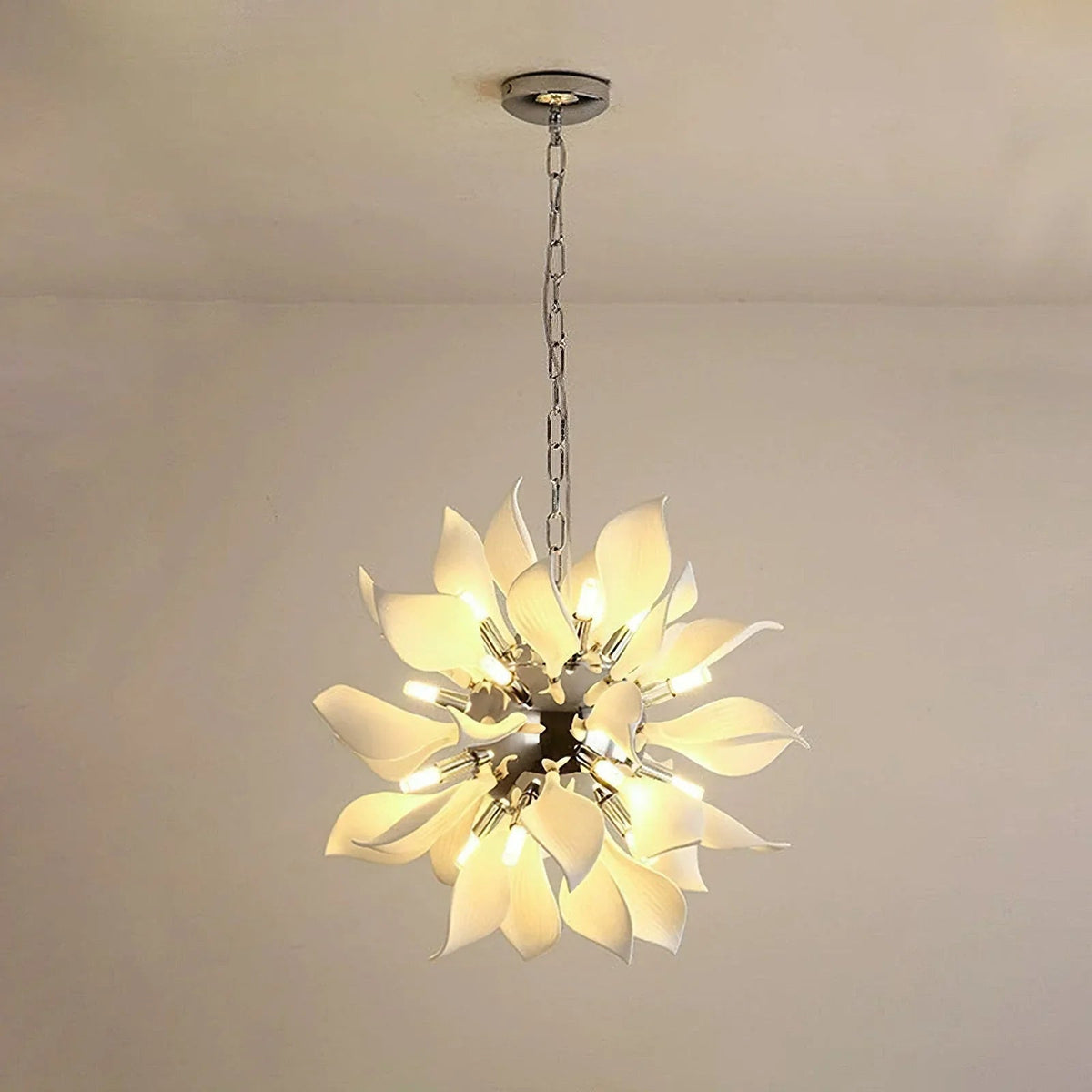 Ceramic Petals Blooming Iron Chandelier – Iron detail 26