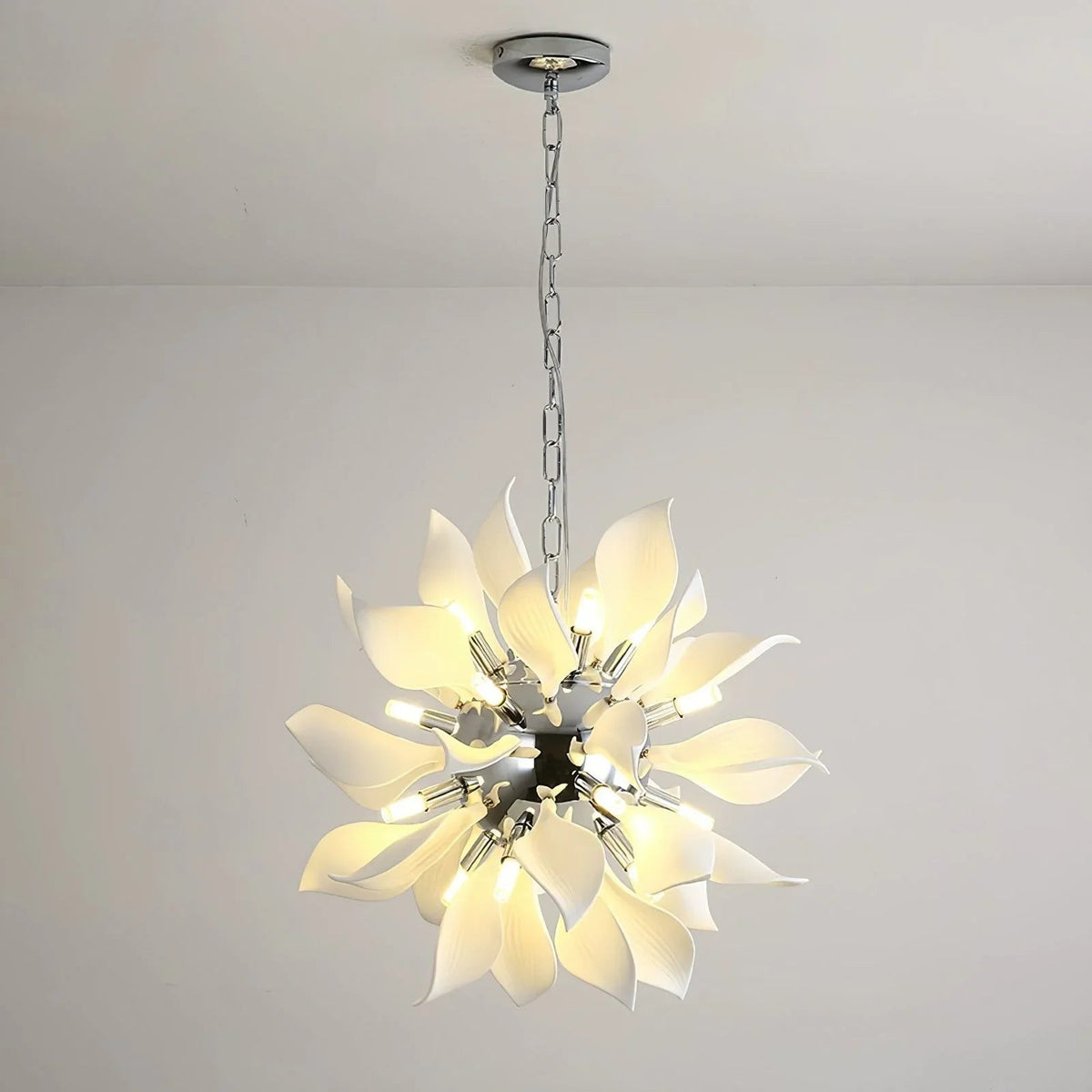 Ceramic Petals Blooming Iron Chandelier – Iron detail 18