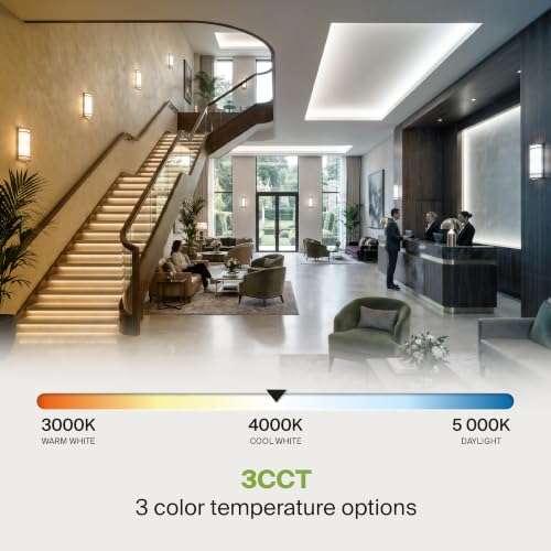 ndoor LED Wall Sconce Lights, Brushed Nickel 3000/4000/5000K ETL