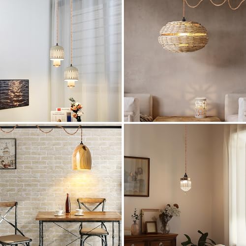 Hanging Lamp Kit with On/Off Switch, Plug in Pendant Light Kit for Home Lighting, 15ft