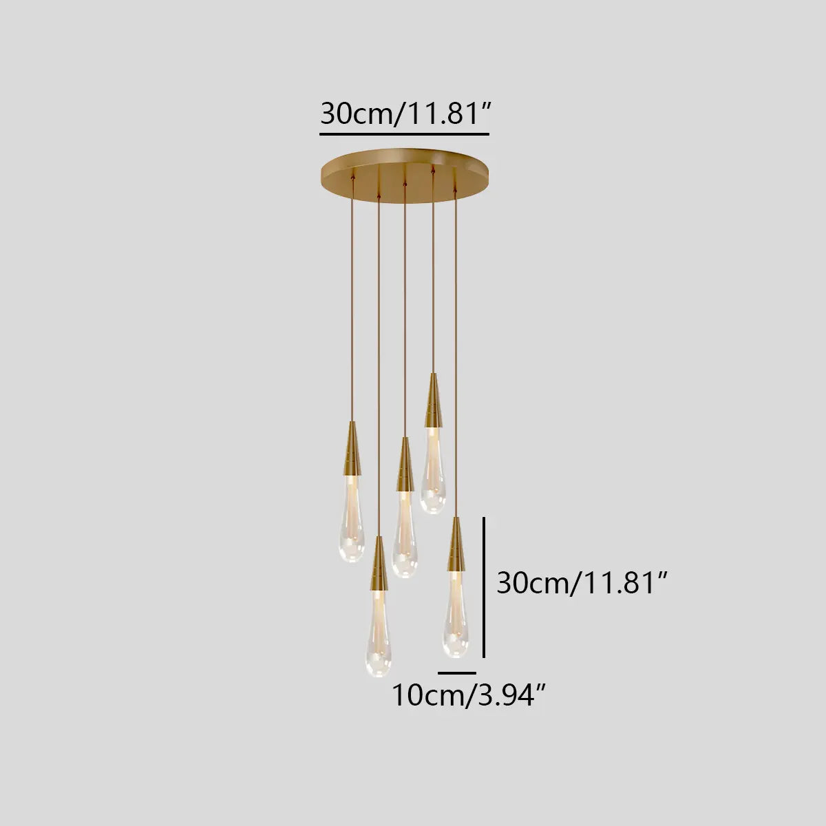 Drop Crystal Chrome Pendant Light for Bedroom – Crystal detail 27