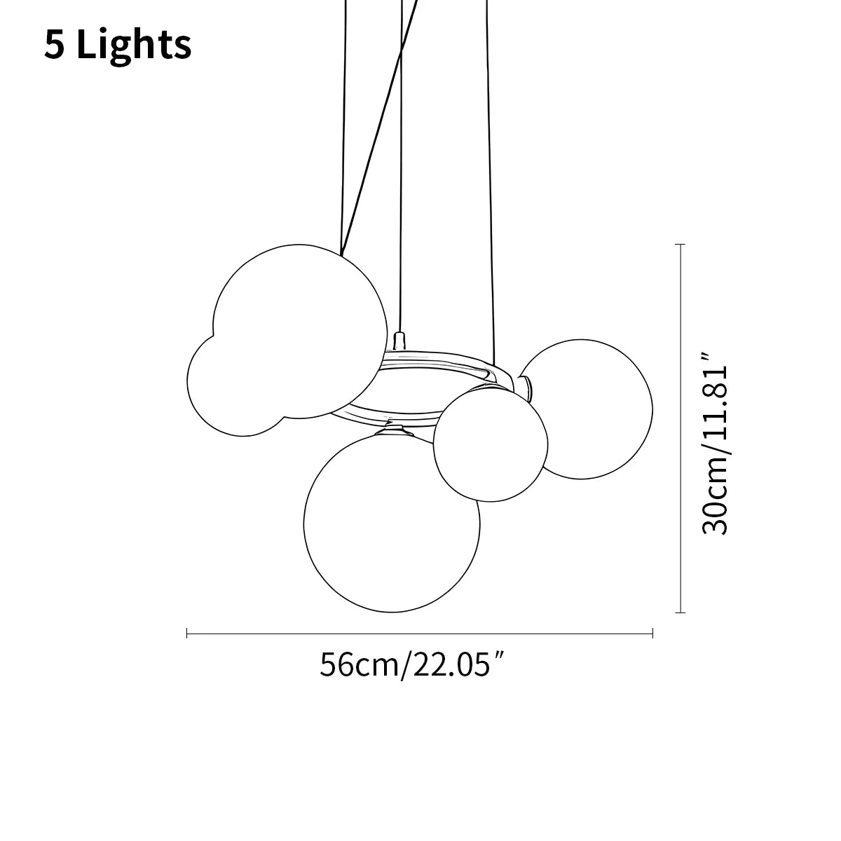 Luxurious Single-Tone Glass Spheres Chandelier – Glass detail 4