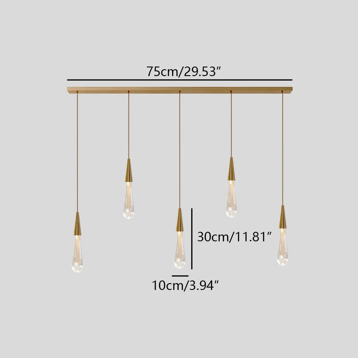 Drop Crystal Chrome Pendant Light for Bedroom – Crystal detail 22
