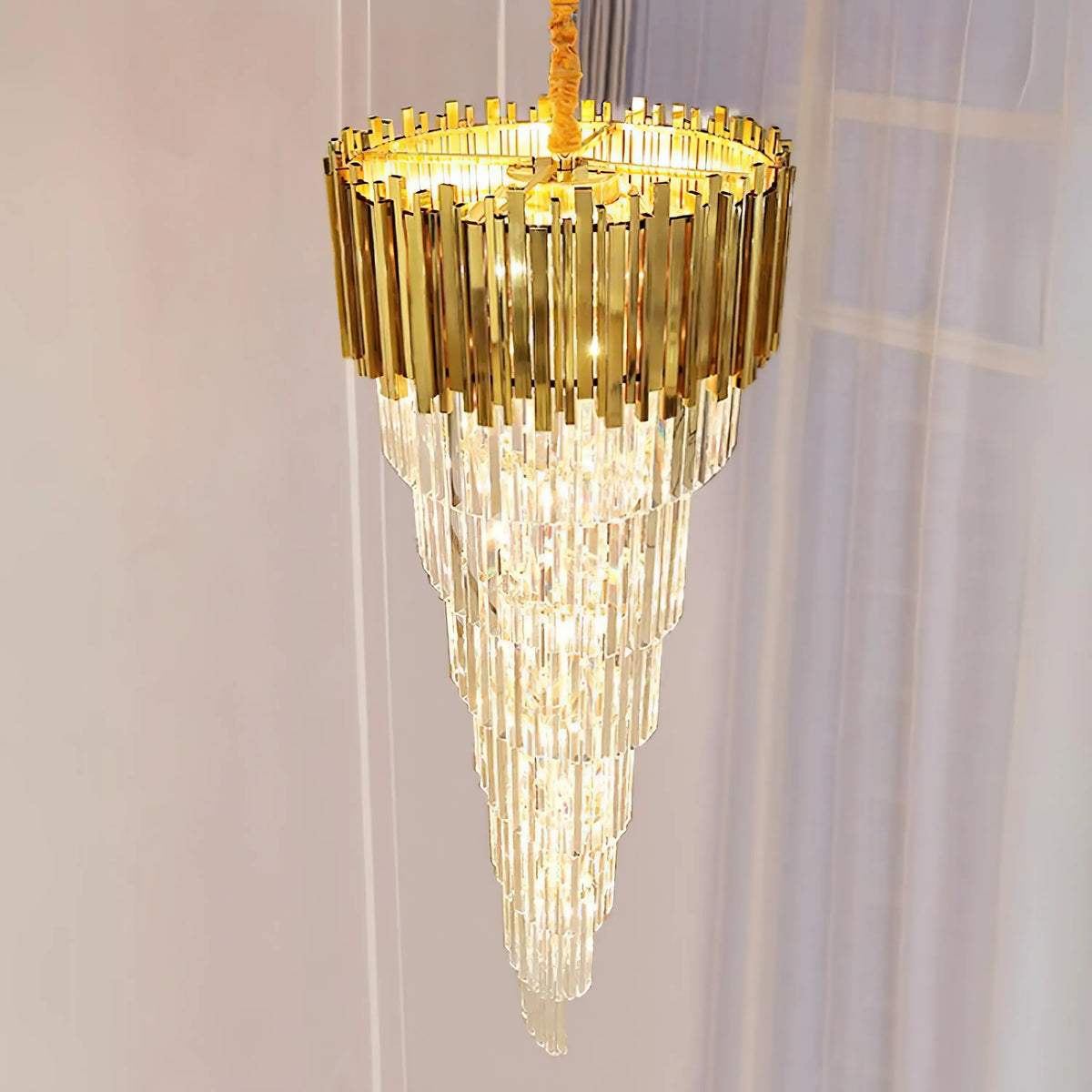 Bourbons Louis 2-Story Steel Chandelier – Steel detail 7