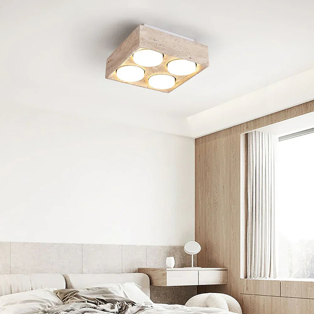 Travertine Sky Hole Ceiling Lamp – Travertine detail 7