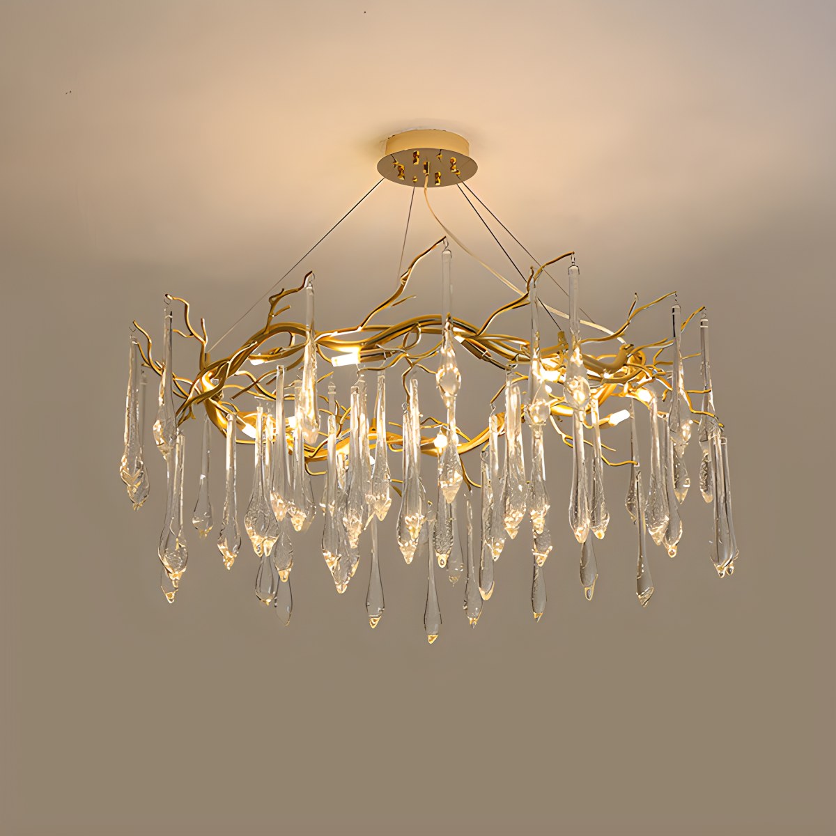 Branch Water Droplet Chandelier – detail 3