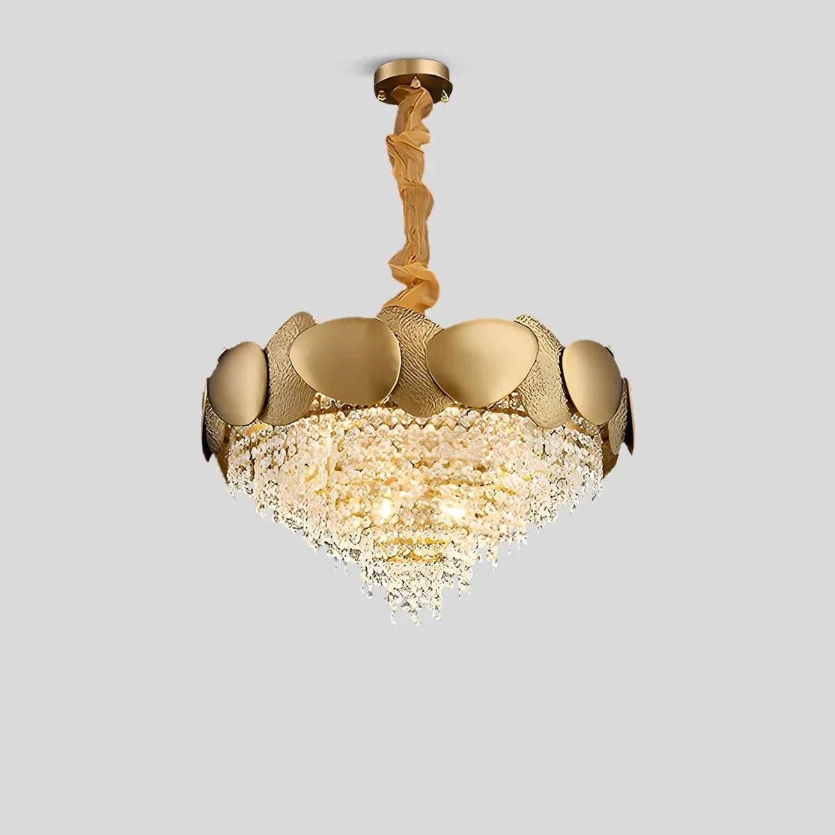 Luxurious Crystal Golden Chandelier – Crystal detail 3