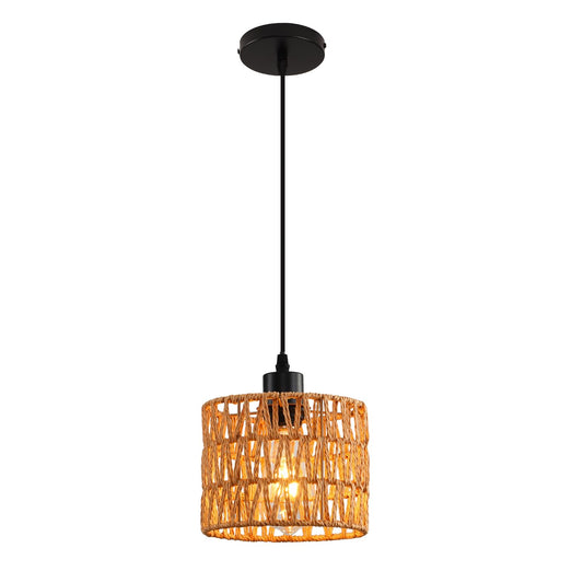 Woven Pendant Light Boho Chandelier, Rattan Pendant Lights Kitchen Island, Farmhouse