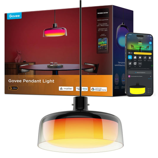 Govee Pendant Lights for Kitchen Island, Three-Layer RGBIC Smart Lighting