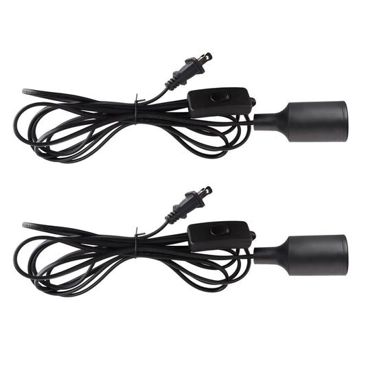 Plug in Hanging Light Kit, Retro Hanging Lights with Plug in Cord, E26 E27 Industrial