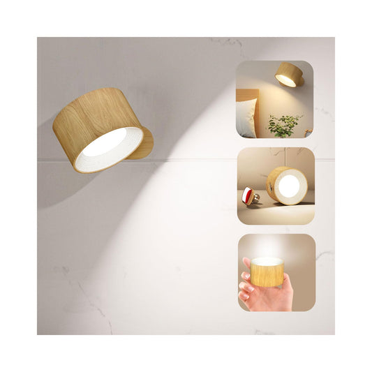 ED Wall Sconce, Rechargeable Wall Light for Bedroom