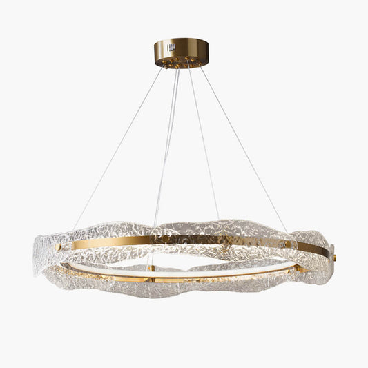 Water Pattern Glass Chandelier for Living Room