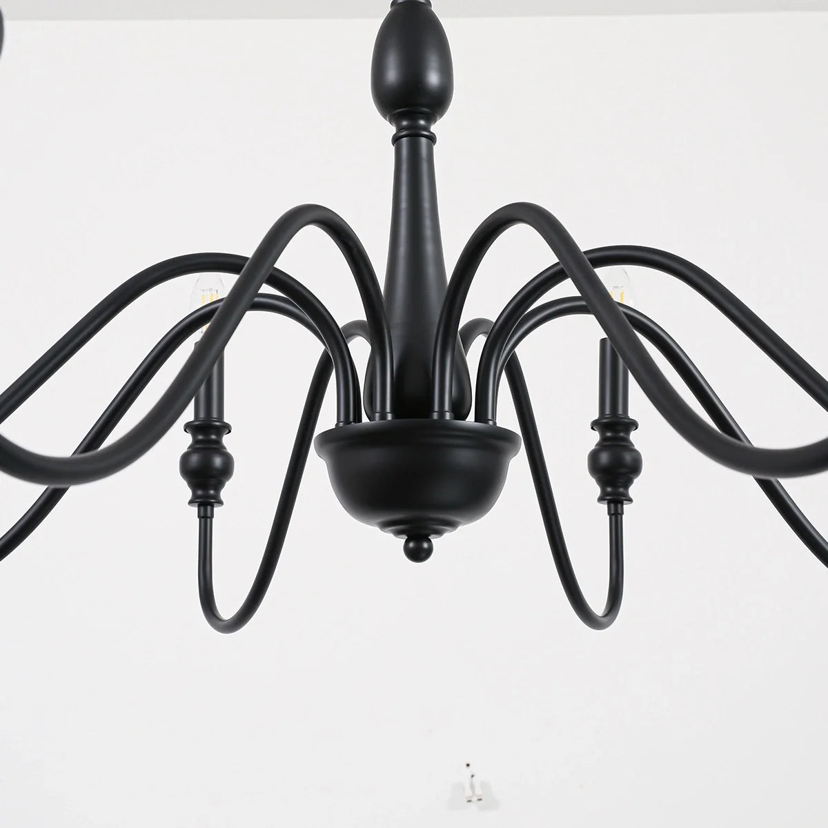 American Simple Black Candle-Style Chandelier – detail 17