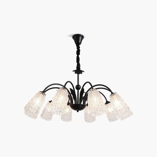 American Retro Iron Glass Chandelier