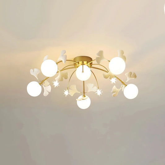 Ginkgo Glass Ceiling Lamp for Living Room
