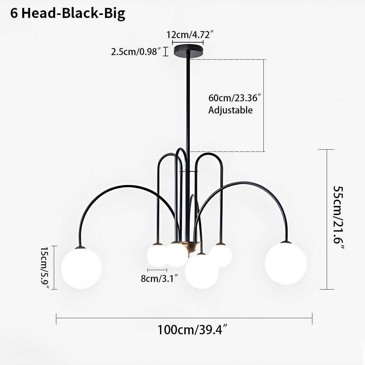 Avi Double Layer Glass Chandelier – Glass detail 9