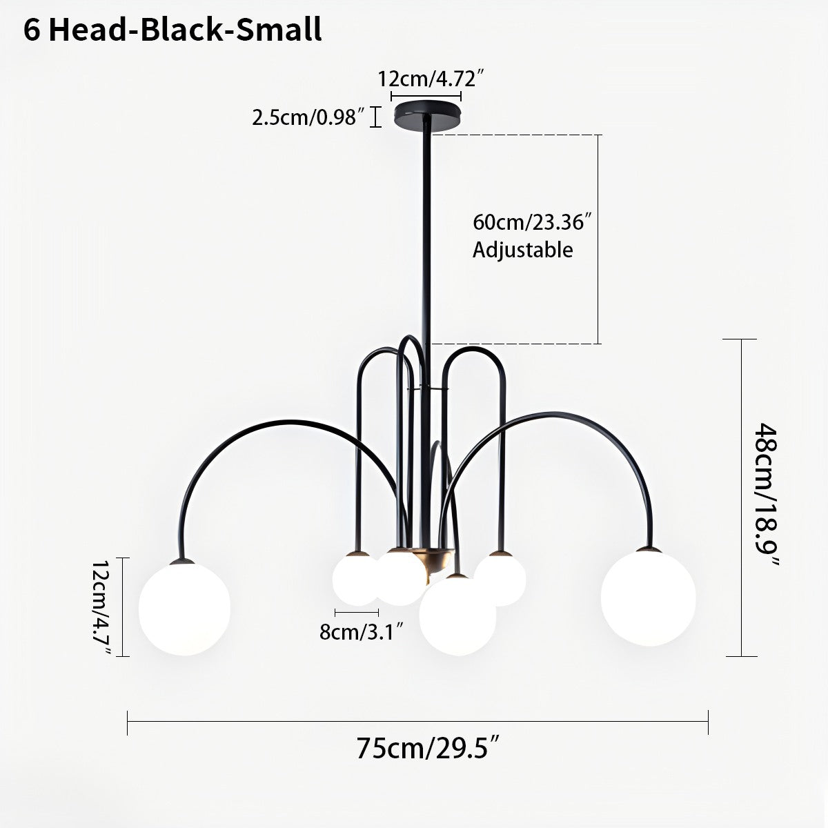 Avi Double Layer Glass Chandelier – Glass detail 8
