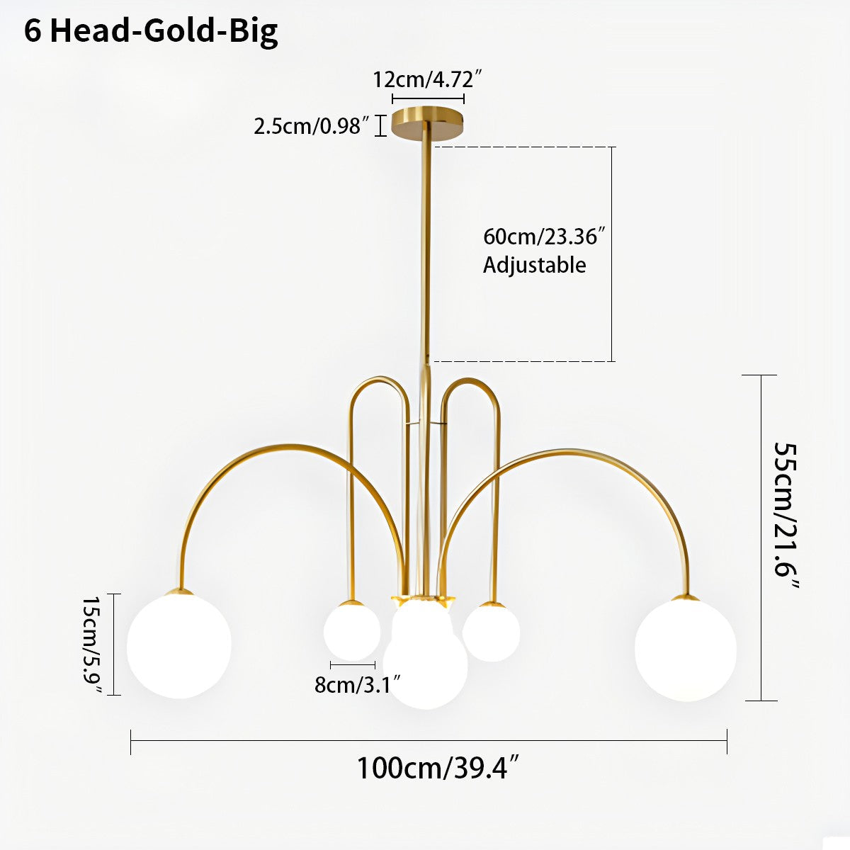 Avi Double Layer Glass Chandelier – Glass detail 25