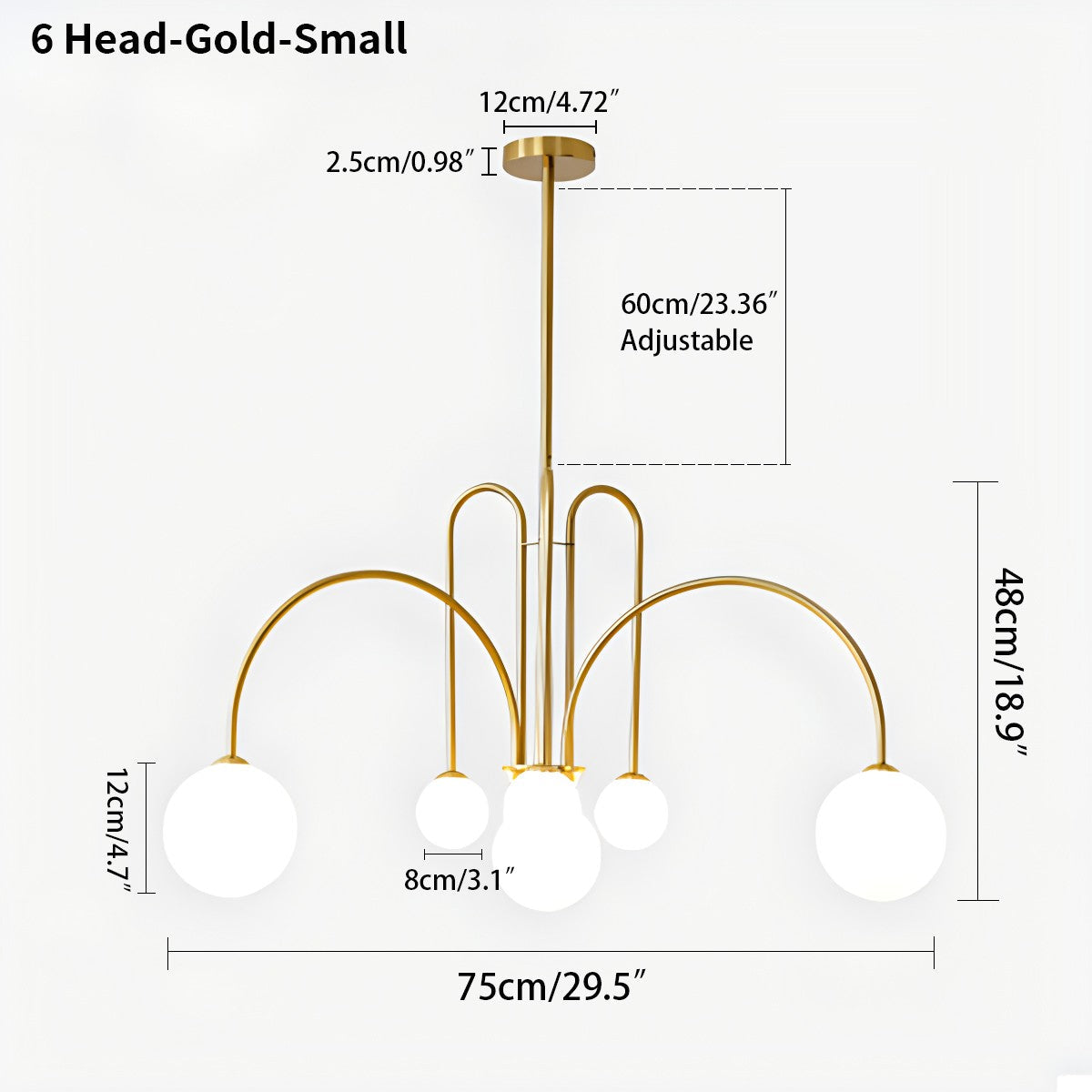 Avi Double Layer Glass Chandelier – Glass detail 26