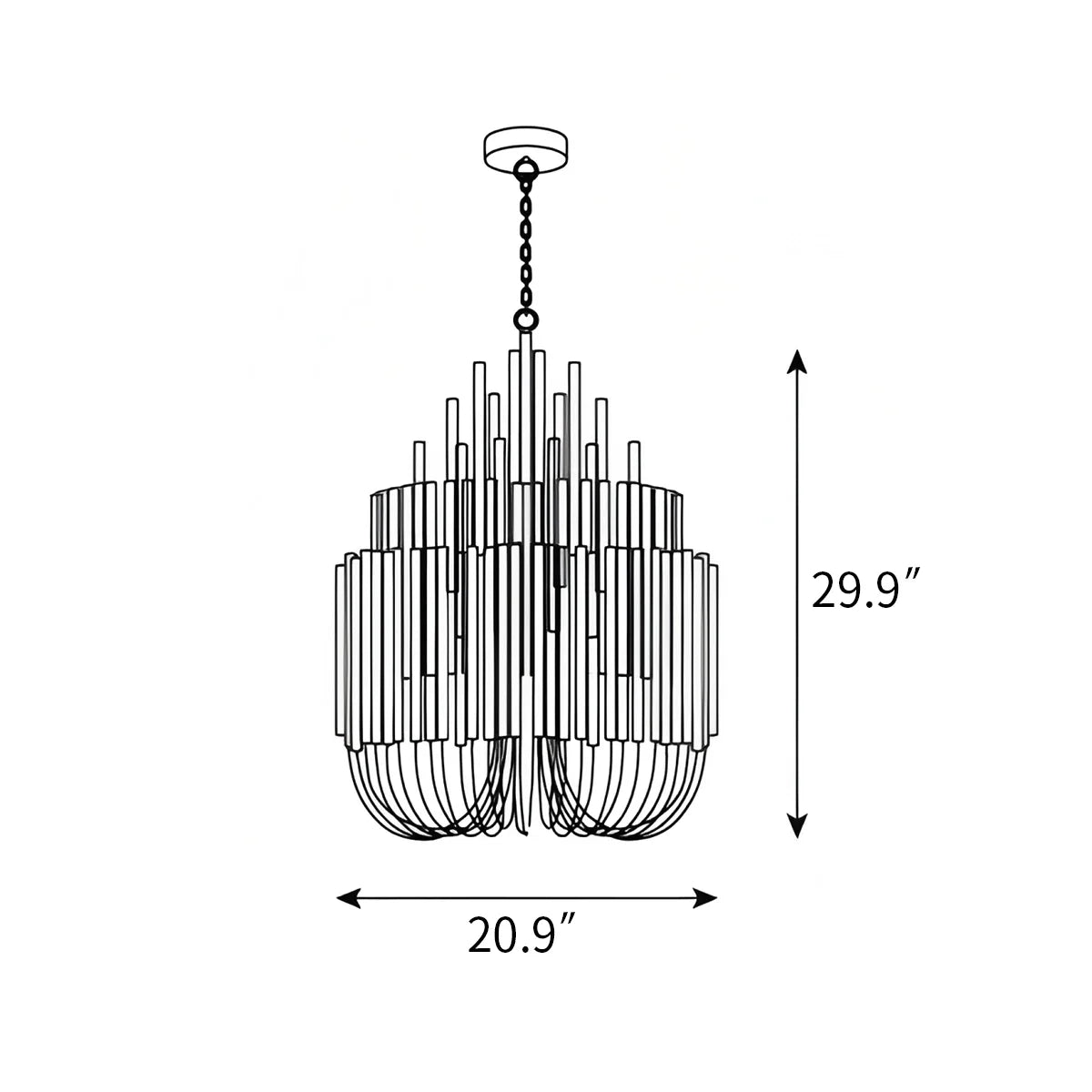 Twiggy Chandelier for Dining Room – detail 7