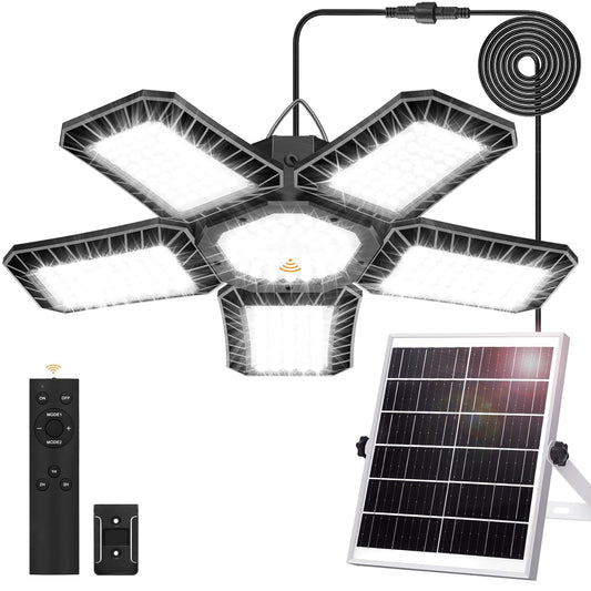 Solar Light for Shed with Constant On & Motion Activated 267 LED Large Lamp