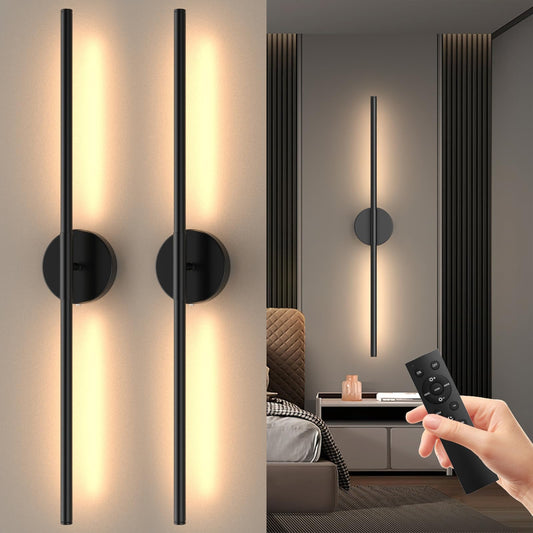 attery Operated Wall Sconces Set of Two, Rechargeable Wall Lights with Remote Control