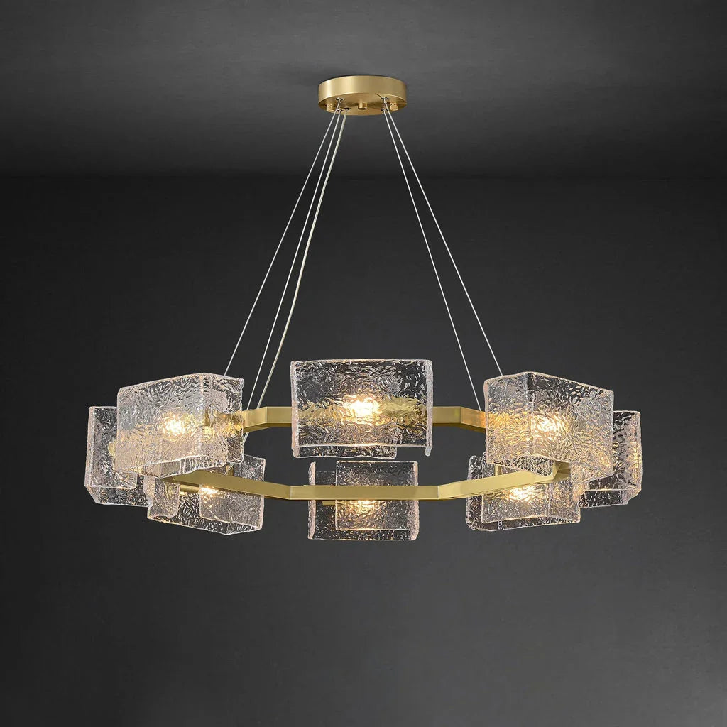 Water Ripple Glass Chandelier – Glass detail 12