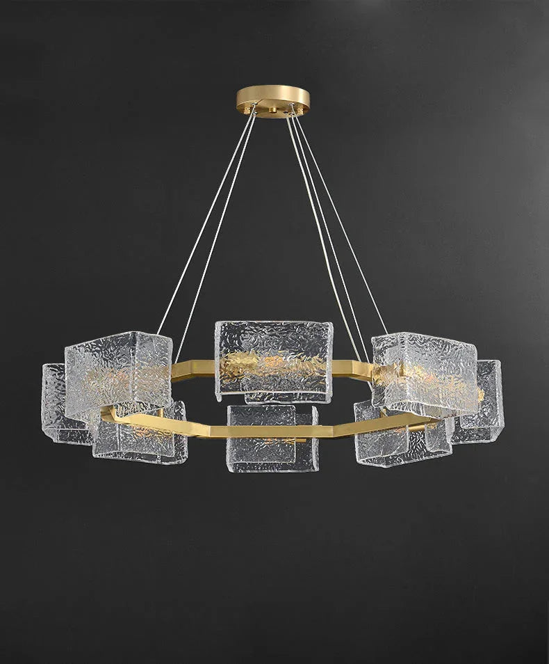 Water Ripple Glass Chandelier – Glass detail 6