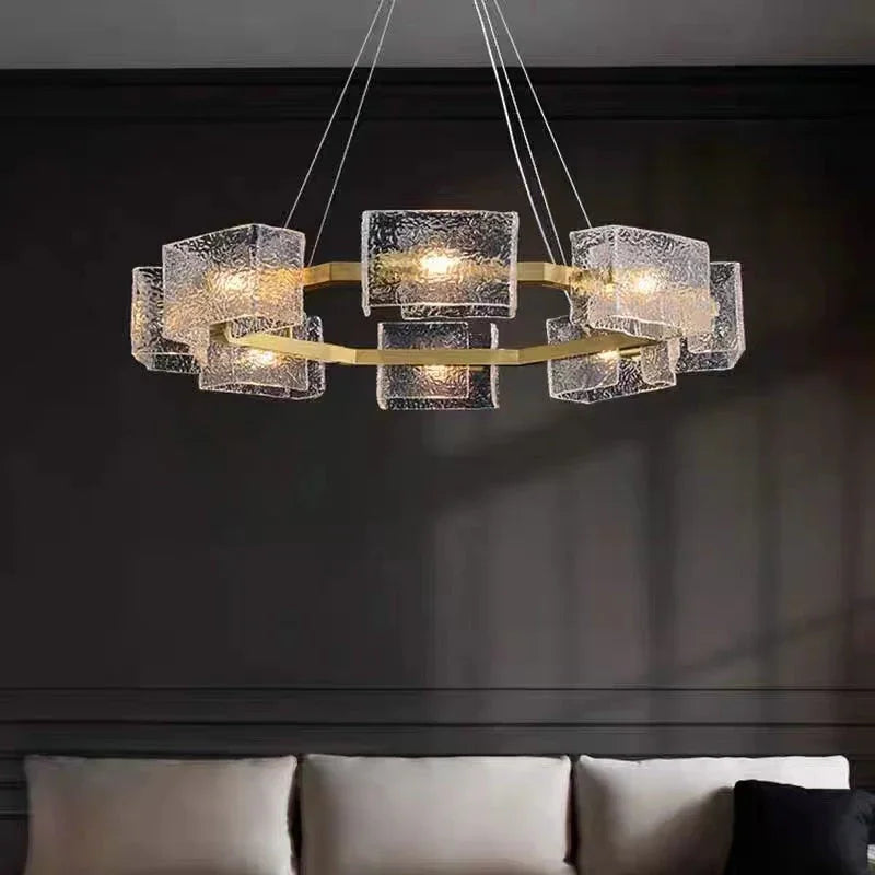 Water Ripple Glass Chandelier – Glass detail 4