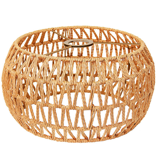 Hanging Light Lamp Shades Boho Rattan Lamp Shades, Woven LampShades for Floor Lamps