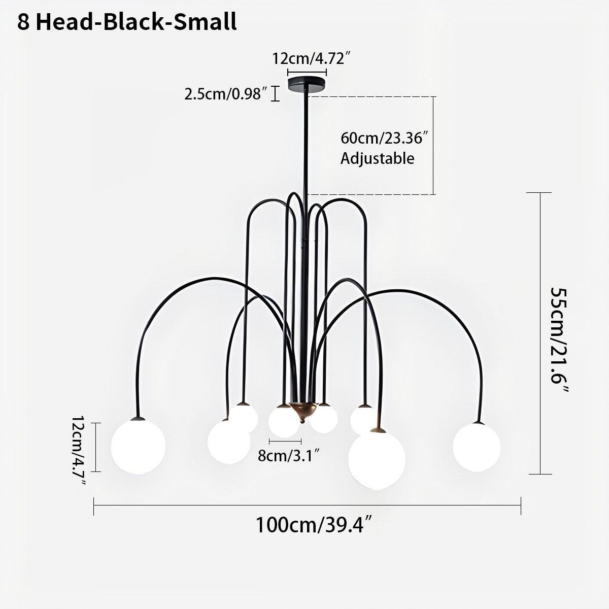Avi Double Layer Glass Chandelier – Glass detail 12