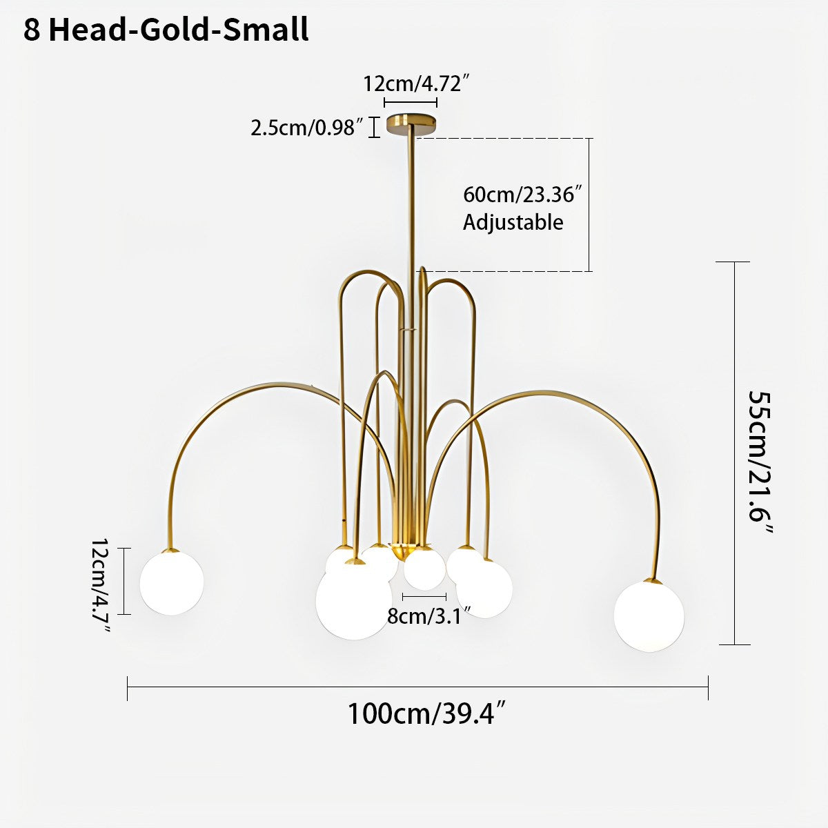 Avi Double Layer Glass Chandelier – Glass detail 30