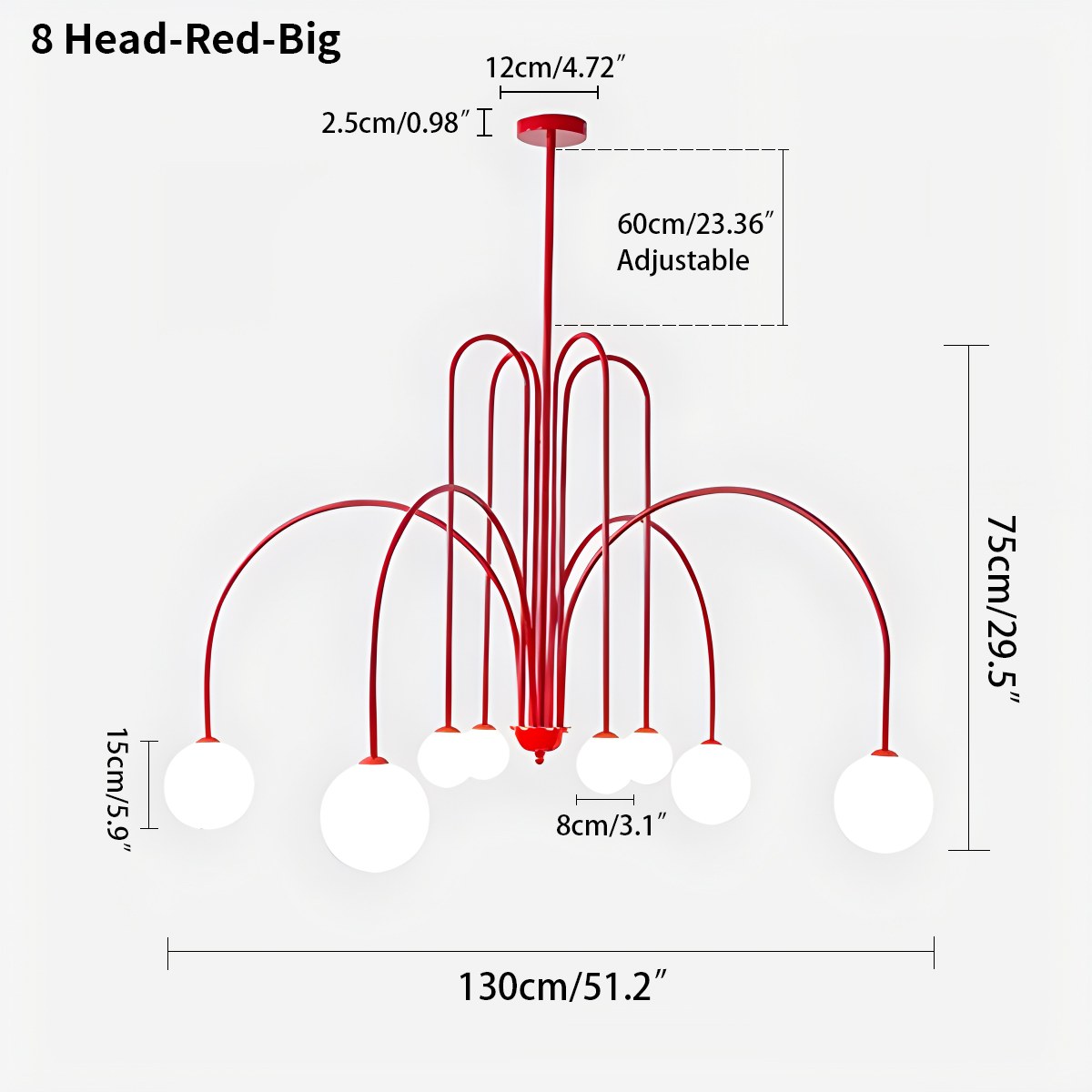 Avi Double Layer Glass Chandelier – Glass detail 49