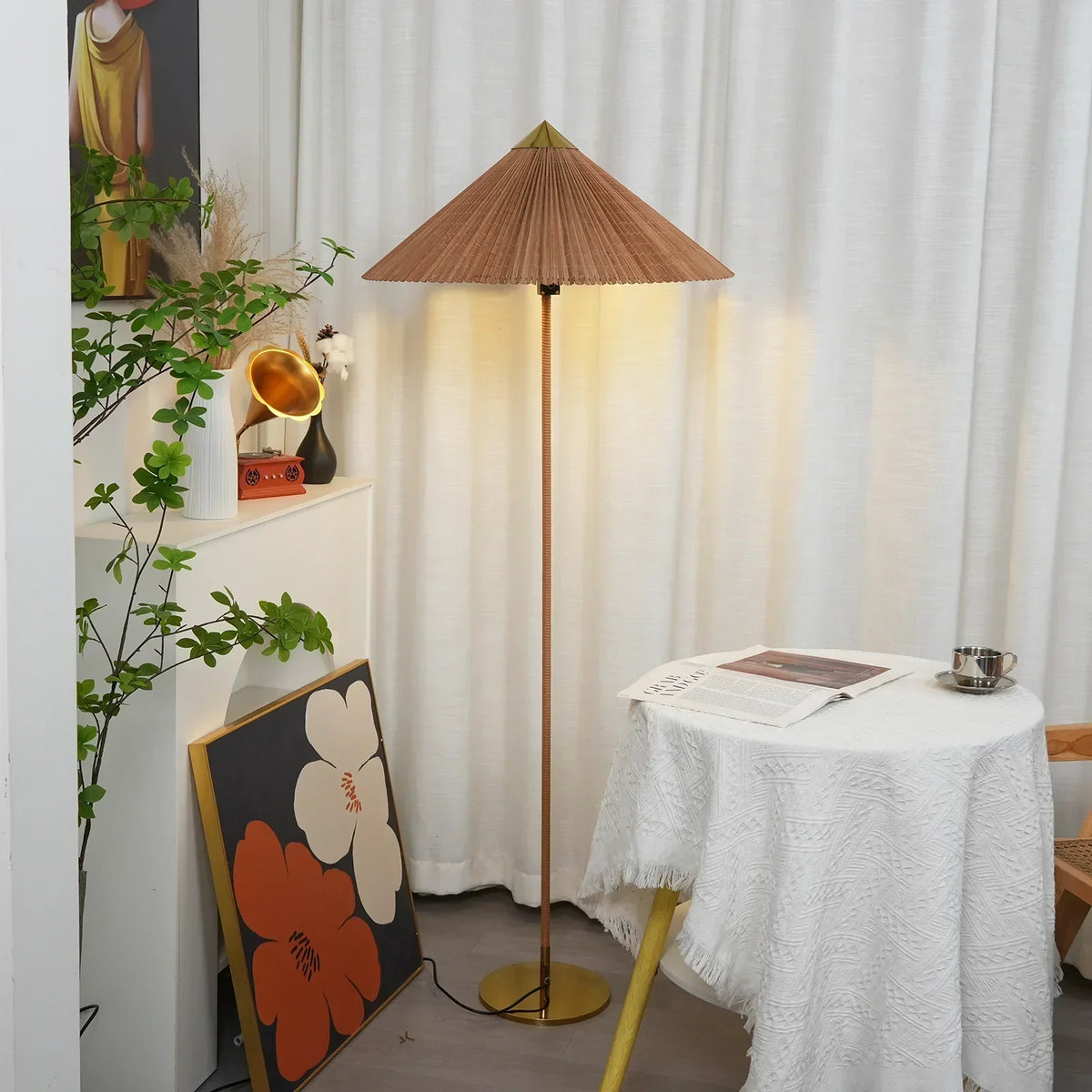 Marlowe Conical Shade Iron Floor Lamp – Iron detail 11