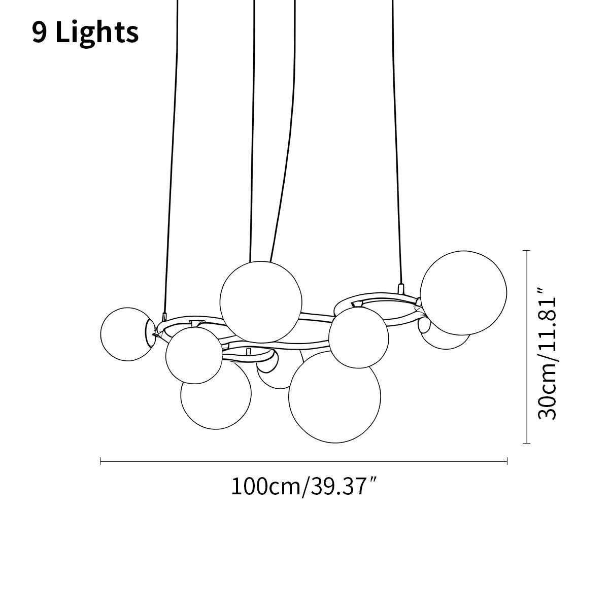 Luxurious Single-Tone Glass Spheres Chandelier – Glass detail 12