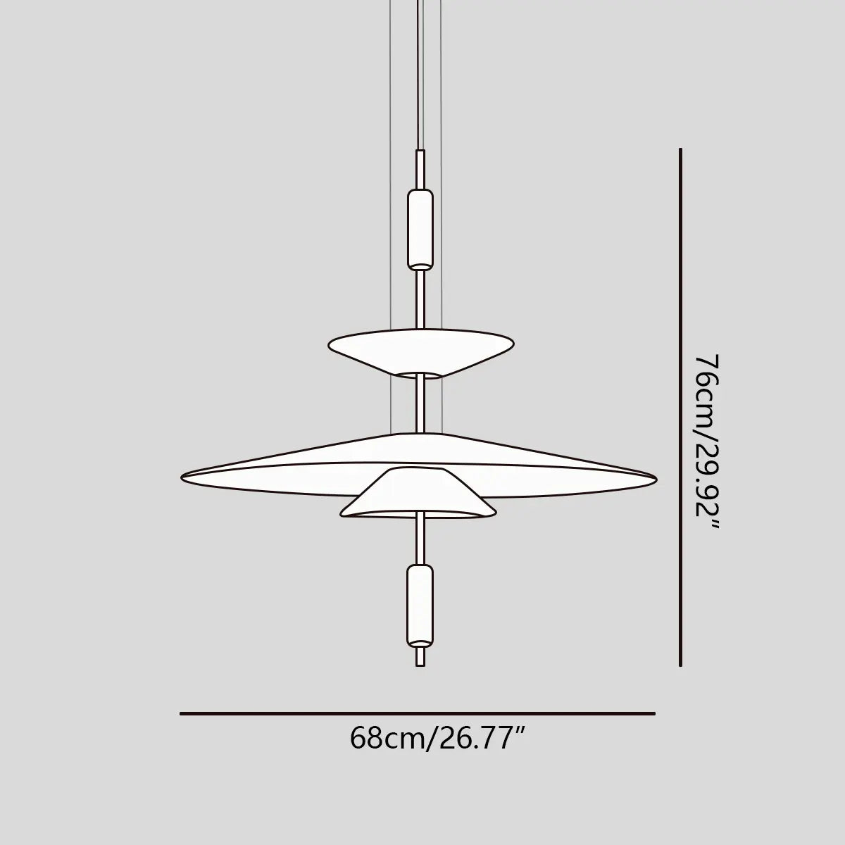 Layered Disc Iron Pendant Light for Dining Room – Iron detail 6
