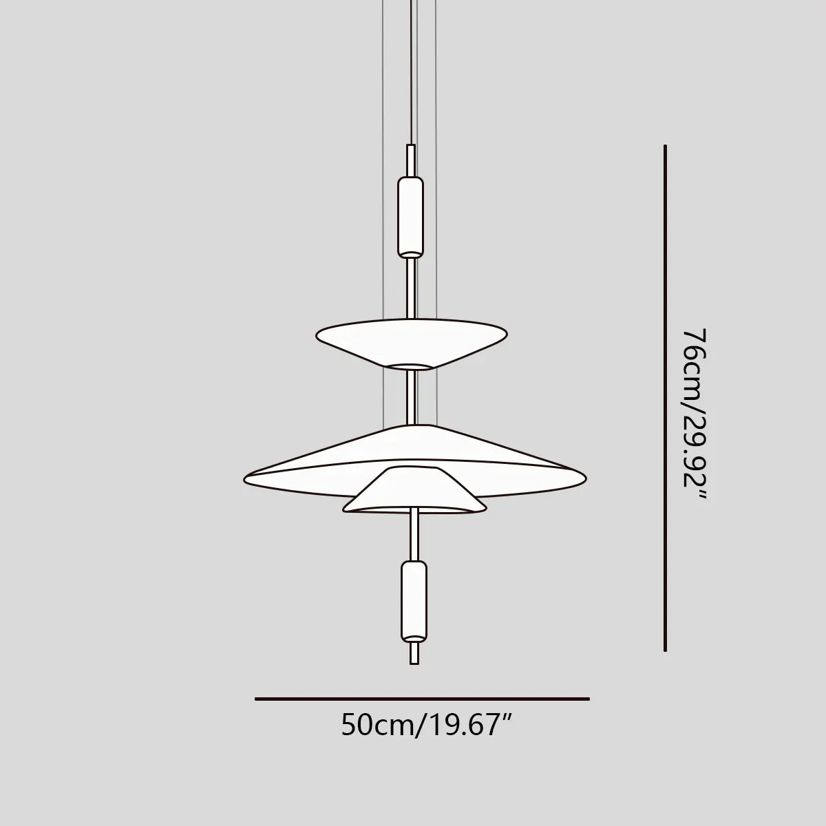Layered Disc Iron Pendant Light for Dining Room – Iron detail 4