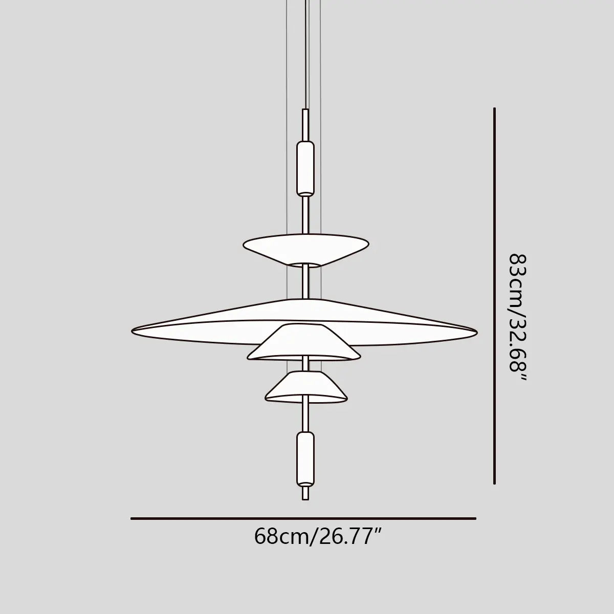 Layered Disc Iron Pendant Light for Dining Room – Iron detail 10