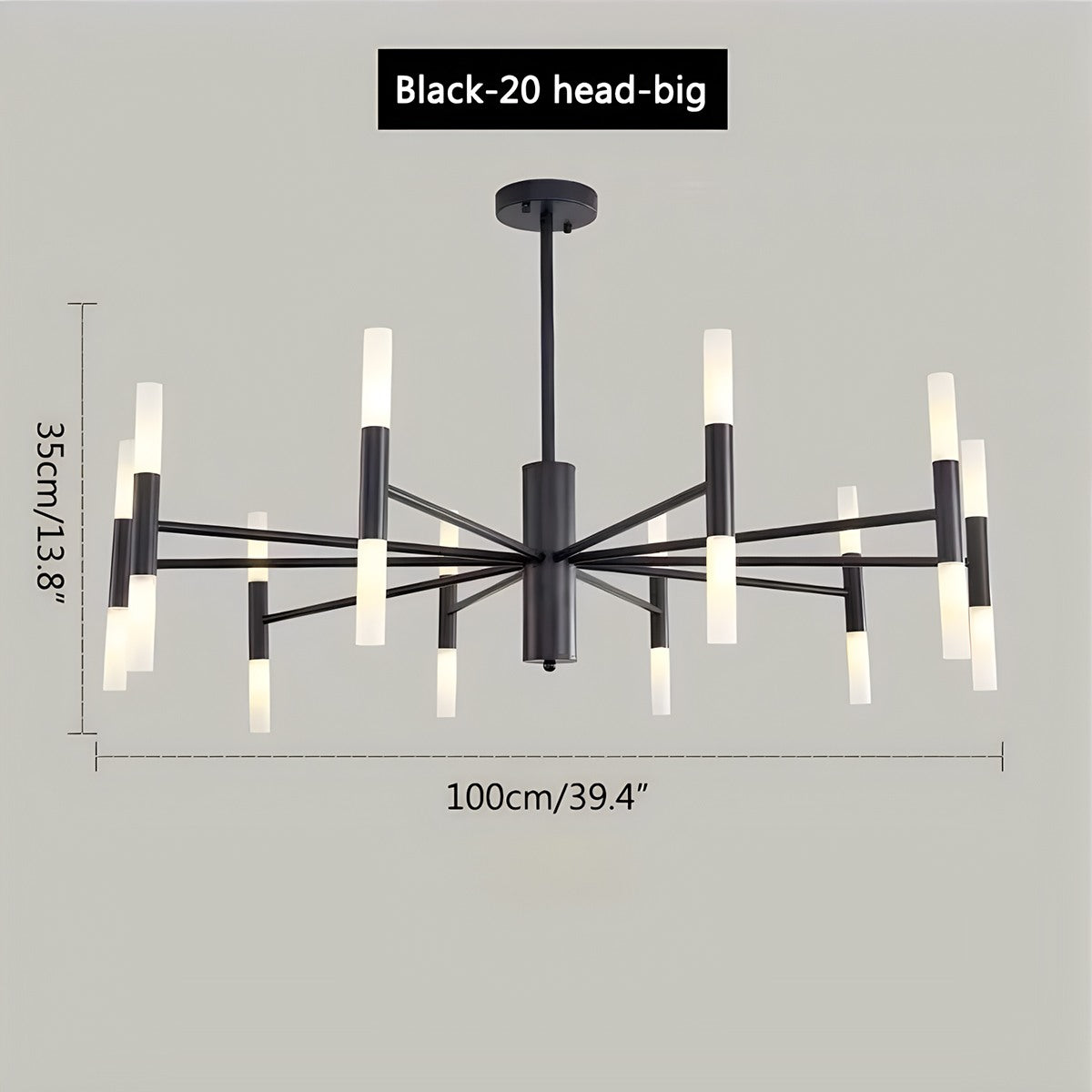 Adjustable Round Tube Chandelier – detail 14