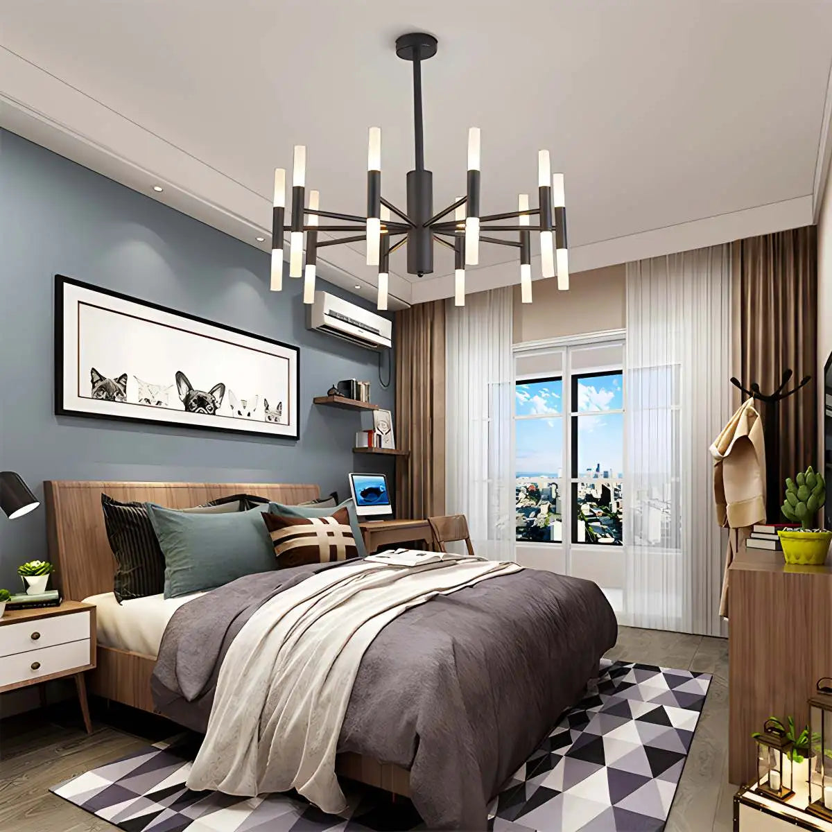 Adjustable Round Tube Chandelier – detail 5
