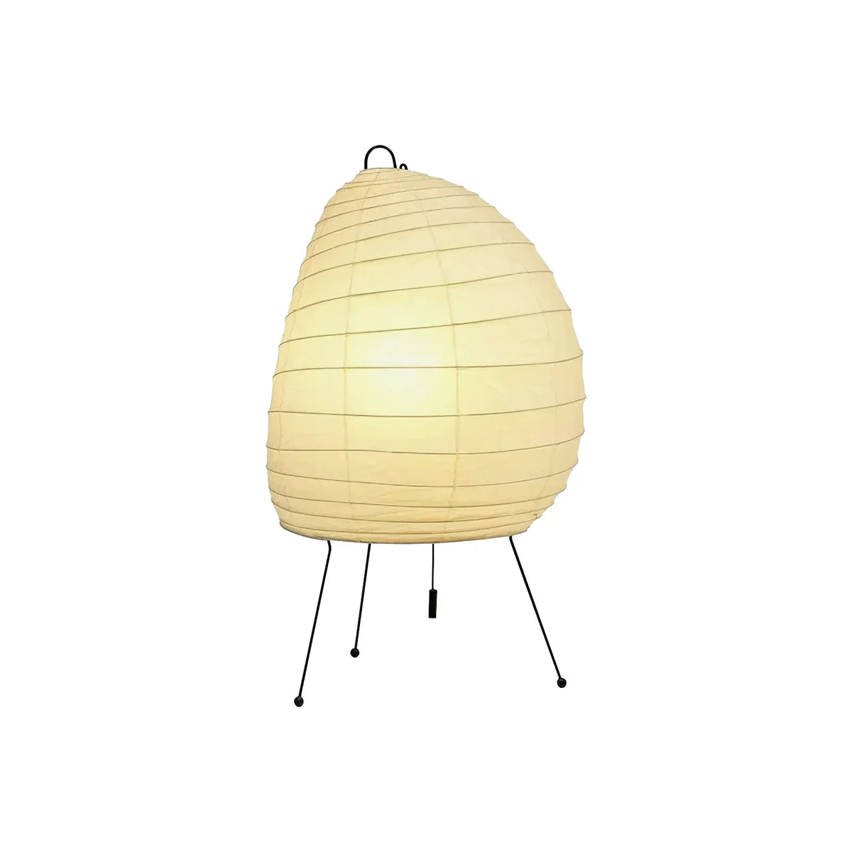 Akari Semicircular Paper 1N Steel Table Lamp