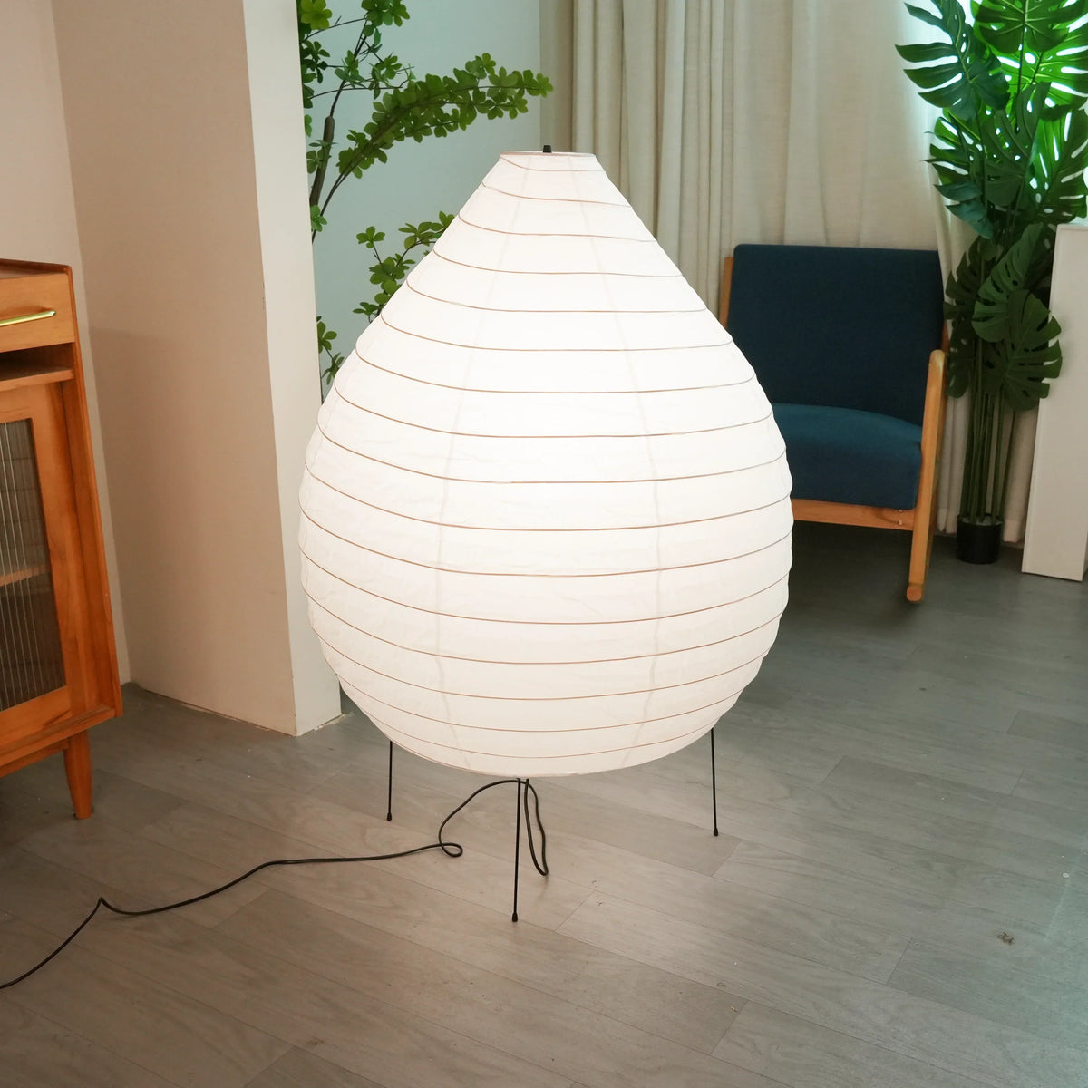 Akari Water Drop Paper 23N Steel Floor Lamp – Steel detail 17